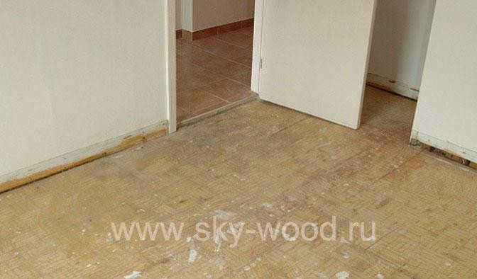 Монтаж половой доски 