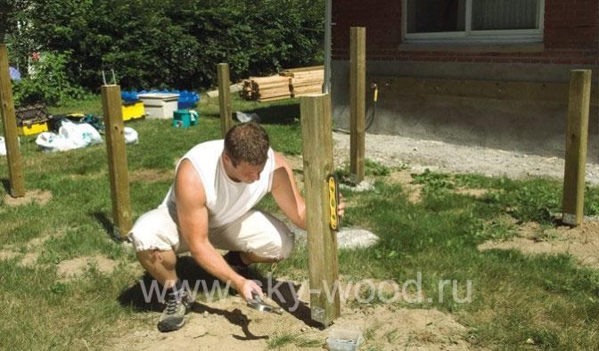 Крепление столбов Крепление столбов