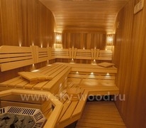 Вагонка в сауне